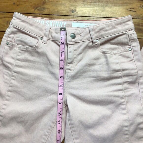 Dkny jeans Soho skinny pink size 4 mid-low rise in powder soft pink soft girl - Picture 10 of 12